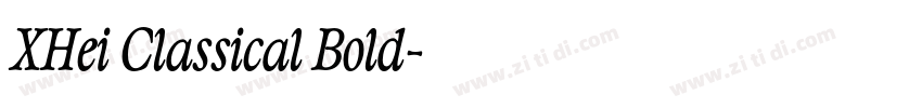 XHei Classical Bold字体转换